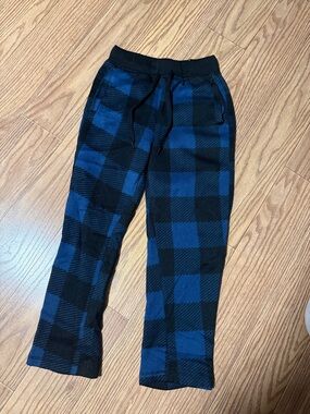 George Blue and Black Plaid Fleece pjs
